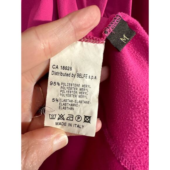 Postcard Italy Ski Top Womens Medium Pink Performance 1/4 Zip Pullover Stretch - Picture 4 of 9